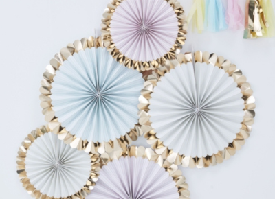 Хартиени розетки и ветрила за декорация