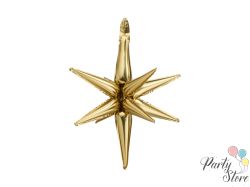 3D фолиен балон Звезда, 70 см, златен