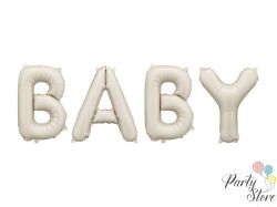 Фолиев балон-надпис BABY – крем, 140x43 см