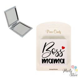 Джобно огледало „Boss Mama“ – с две стъкла (нормално и увеличително) | Подарък за мама