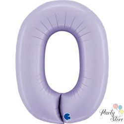 Фолиев балон цифра "0" 102 см лилаво (люляк )