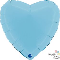 Балон „ Сърце “ 18′ цвят: бебешко синьо мат-1бр.