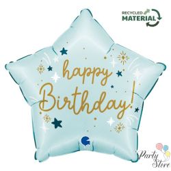Балон „Happy Birthday-светло синя звезда“ 18′ -1бр. в оп.