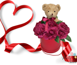 Чаровен мечо в пегръдка от рози