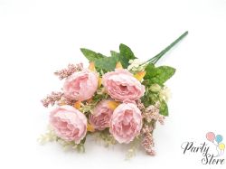 Изкуствен букет - божури розови