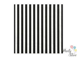 Салфетки Stripes черни 33 x 33 см (1 пкт. / 20 бр.)