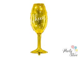 Фолиев балон Стъкло 28х80см златен