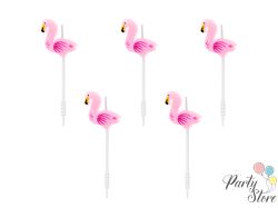 Свещи за рожден ден Фламинго 3см  (1 пкт. / 5 бр.)