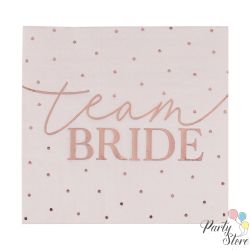 Салфетки моминско парти розово злато 16,5x16,5 см (1 пкт. / 16 бр.)