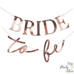 Банер за моминско парти на булката от розово злато 1,5м(L)
