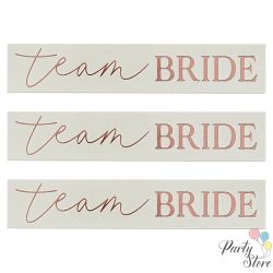 Татуировки Rose Gold Team Bride Hen Party 8x2см (1 пкт. / 16 бр.)