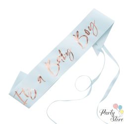 Лента Baby Boy Baby Shower син 10х75см