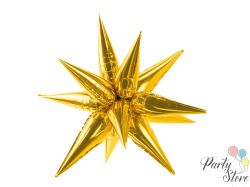 Фолиев балон Star 3D 95см златен