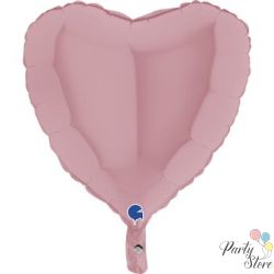 Фолиев балон 45 см Сърце Розово