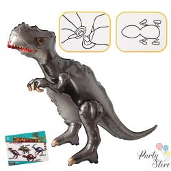 Фолиев балон Динозаври  4D с подвижни крака 120x70 см. Tyrannosaurus
