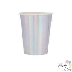 Хартиена чаша 3D сребро 9OZ (1 пкт. / 8 бр.)