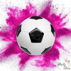 Футболна топка с розов прах 12 см диаметър