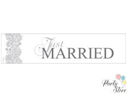 Табела за кола Just Married, 50 x 11,5 см (1 пкт. / 2 бр.)