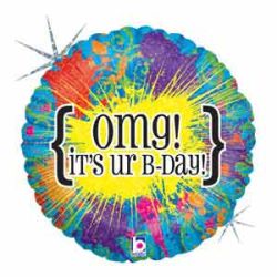  Фолиев балон “OMG! It’s ur B-Day!” – 18” / 46 см