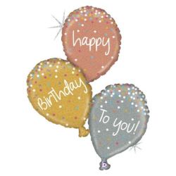 Фолиев балон „Happy Birthday To You“ – Конфетен ефект – 32" / 81 см