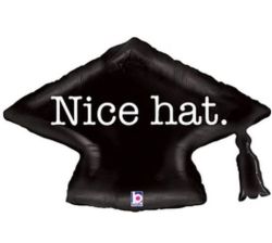 Фолиев балон „Nice Hat.” – 31" / 79 см – Абсолвентска шапка