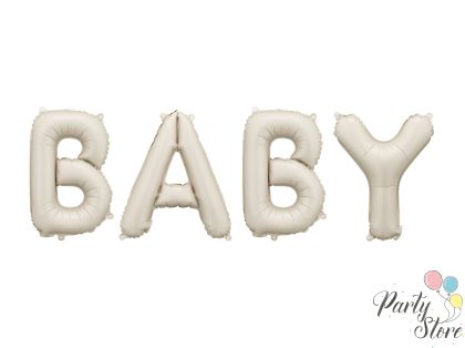 Фолиев балон-надпис BABY – крем, 140x43 см