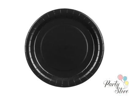 Парти чиния - черна 23см 8бр. / 1 опк.