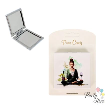 Джобно огледало „Баланс“ – с две стъкла (нормално и увеличително) | Подарък за жена