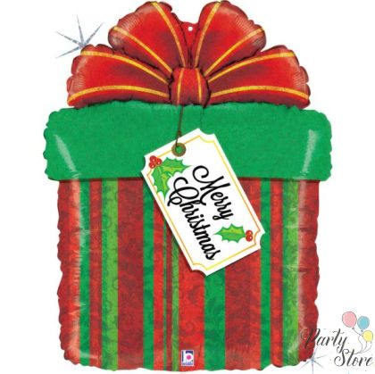 Фолиев балон „Коледен подарък“ 30 инча / 76 см