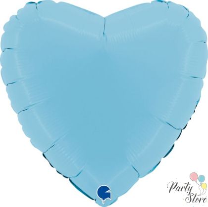 Балон „ Сърце “ 18′ цвят: бебешко синьо мат-1бр.