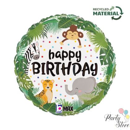 Балон „Happy Birthday-джунгла“ 18′ -1бр. в оп.