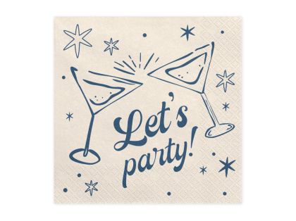 Салфетки Let's party!, 33x33 см, бежови (1 пкт. / 20 бр.)