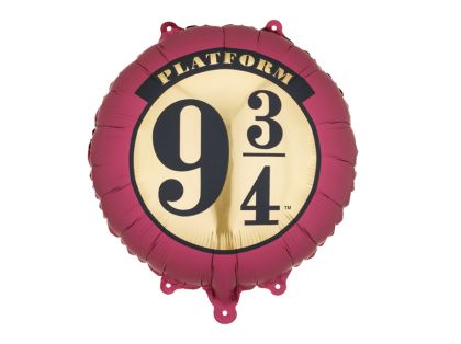 Фолиев балон Хари Потър – Перон 9 3/4, 35 см, бордо-бежов