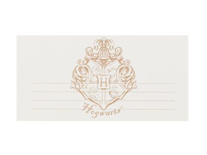 Покани Хари Потър – Гербът на Хогуортс, 18,5x9,5 см, бели (1 пкт. / 6 бр.)