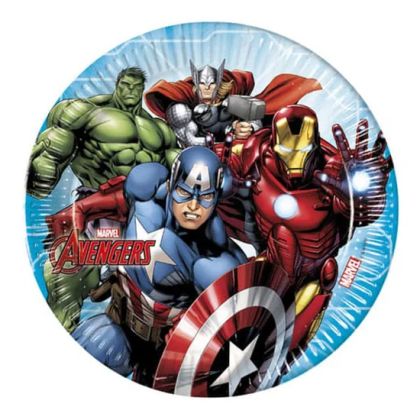 Парти чинийки Отмъстителите / Avengers 8бр / 1 опк. 23см