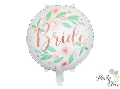 Фолиев балон Flower Bride 45см, бял