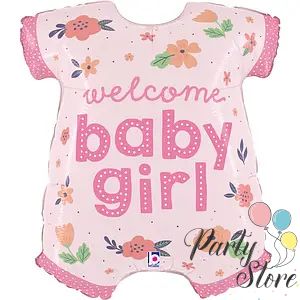 Фолиев балон „Боди Welcome Baby Girl“