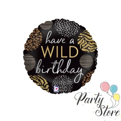 *Фолиев балон „Have a Wild Birthday“, 18 инча (45 см