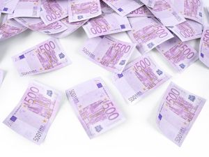Оръдие с конфети с банкноти от 500 евро, микс, 60 см