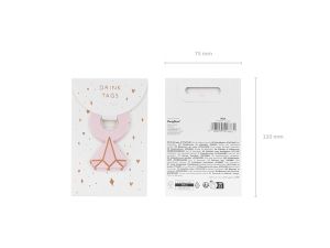 Етикети за напитки Диаманти, 4x6.5 см, микс (1 пкт. / 10 бр.)