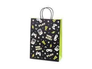 Подаръчна торбичка Геймпадове, 10x24x32 см, микс