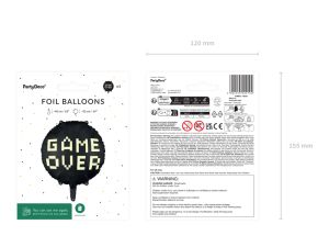 Фолио балон Gamer over, 45 см, черен