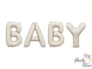 Фолиев балон-надпис BABY – крем, 140x43 см