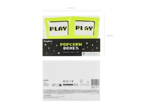 Кутии за пуканки Play, 7x7x12 см, микс (1 пкт. / 6 бр.)