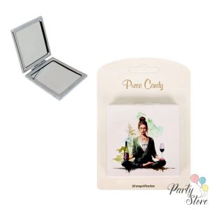 Джобно огледало „Баланс“ – с две стъкла (нормално и увеличително) | Подарък за жена