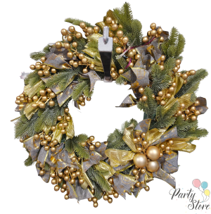 Златен коледен венец