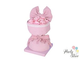 Букет със 11 сапунени рози и перли  For You , 22см x17см, Розов