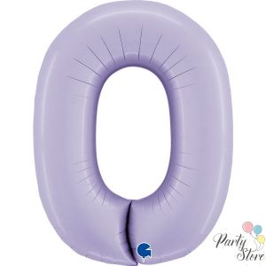 Фолиев балон цифра "0" 102 см лилаво (люляк )