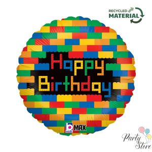 Балон „Happy Birthday-конструктор“ 18′-1бр.