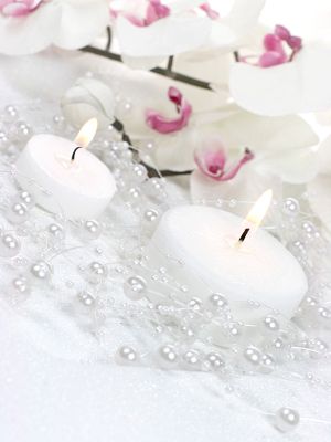 Перлени гирлянди, перлени, 1.3 м (1 пкт. / 5 бр.)